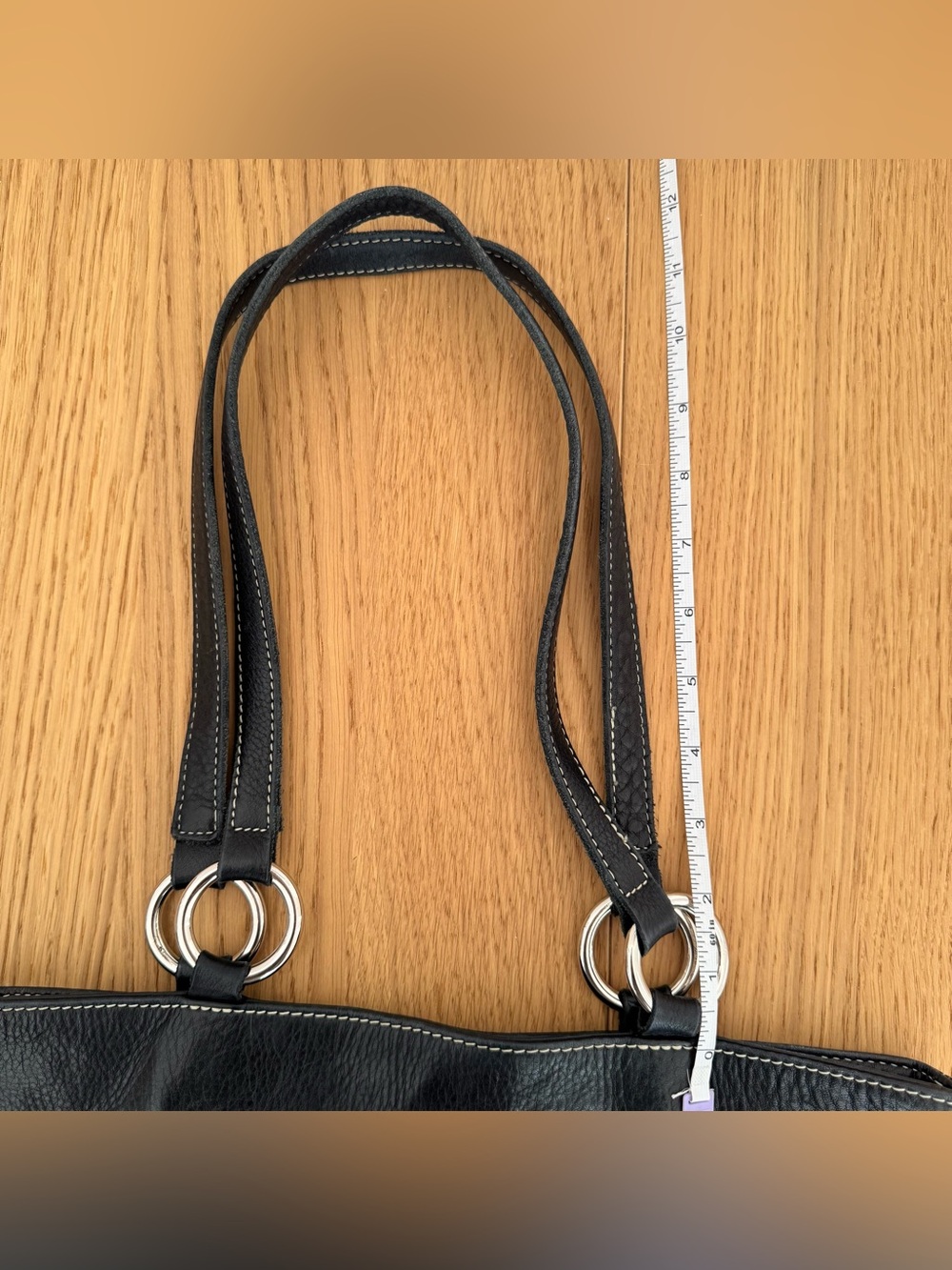 Roots Black Shoulder Tote with Pink Logo Accent - Picture 10 of 11